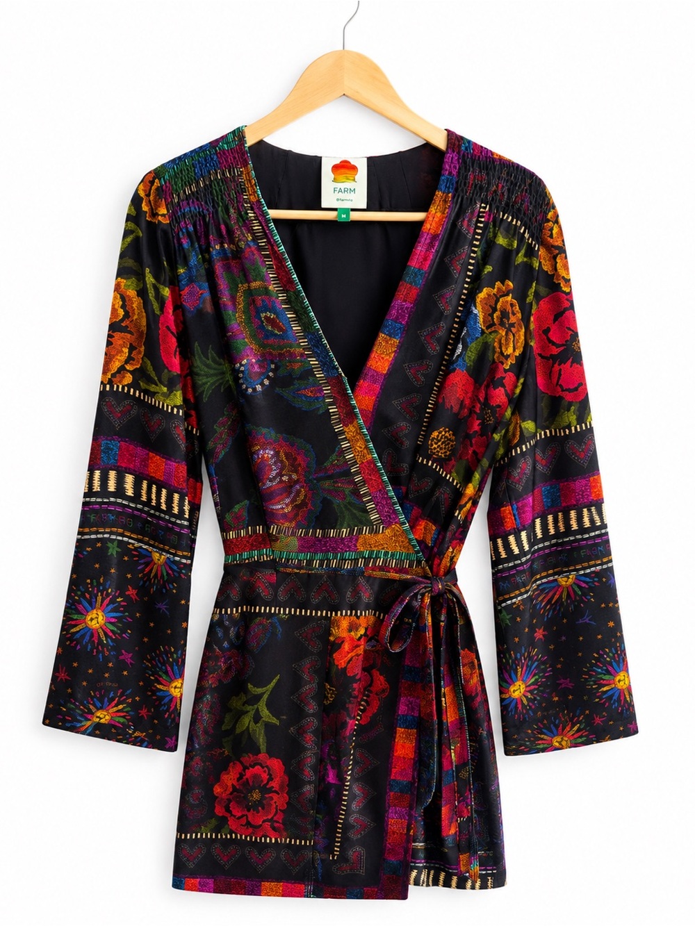 Farm Rio Arabesque Scarf Print Dress Size Medium New